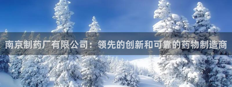 九游会老哥必备的交流社区：南京制药厂有限公司：领先的创新和可靠的药物制造商