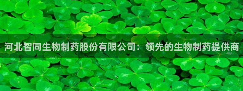 九游老哥俱乐部登录：河北智同生物制药股份有限公司：领先的生物制药提供商
