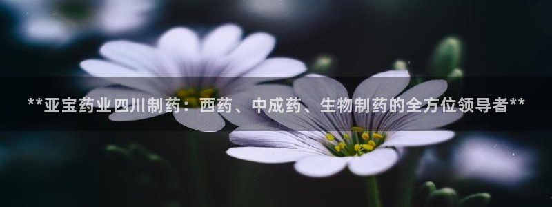 九游会老哥俱乐部论坛版：**亚宝药业四川制药：西药、中成药、生物制药的全方位领导者**
