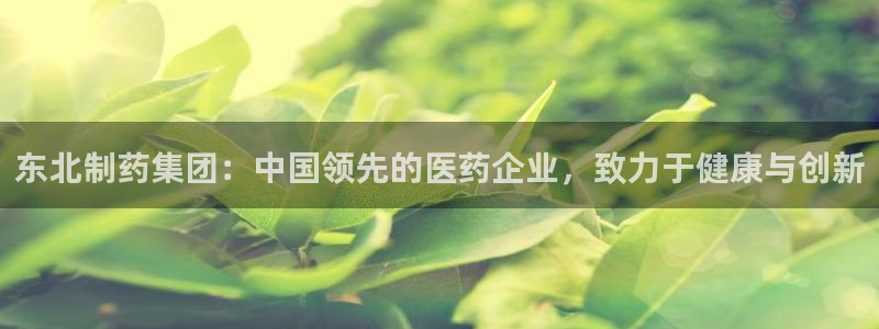 老哥吧九游会下架吗：东北制药集团：中国领先的医药企业，致力于健康与创新