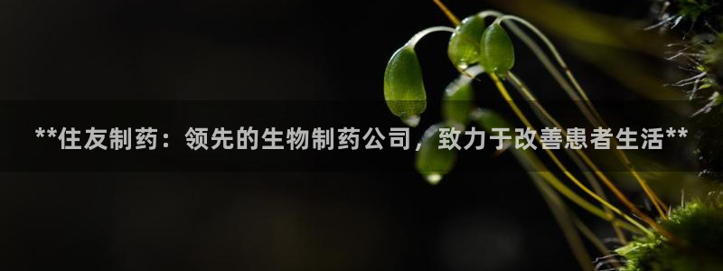 ag九游老哥俱乐部：**住友制药：领先的生物制药公司，致力于改善患者生活**