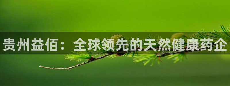 九游会老哥俱乐部官网：贵州益佰：全球领先的天然健康药企