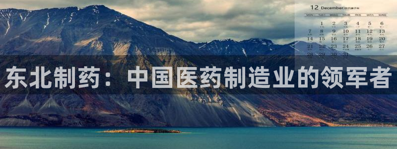 九游会老哥俱乐部：东北制药：中国医药制造业的领军者