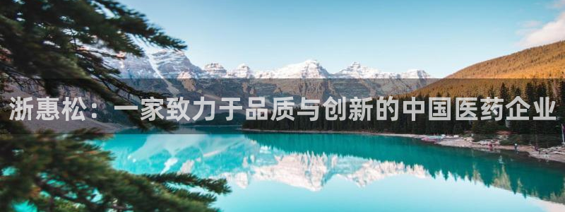 九游老哥俱乐部官网登录网址：浙惠松：一家致力于品质与创新的中国医药企业