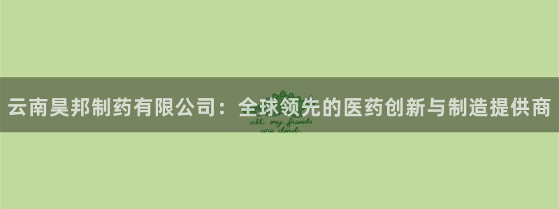 九游老哥俱乐部官网登录网址：云南昊邦制药有限公司：全球领先的医药创新与制造提供商