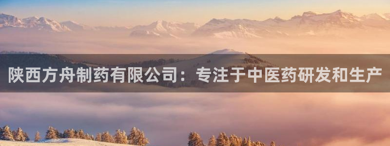 ag九游老哥俱乐部：陕西方舟制药有限公司：专注于中医药研发和生产